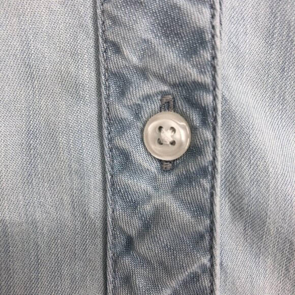 Rails Chanbray Light Wash Long Sleeve Full  Button-up Lightweight Denim Shirt XS - Picture 5 of 16